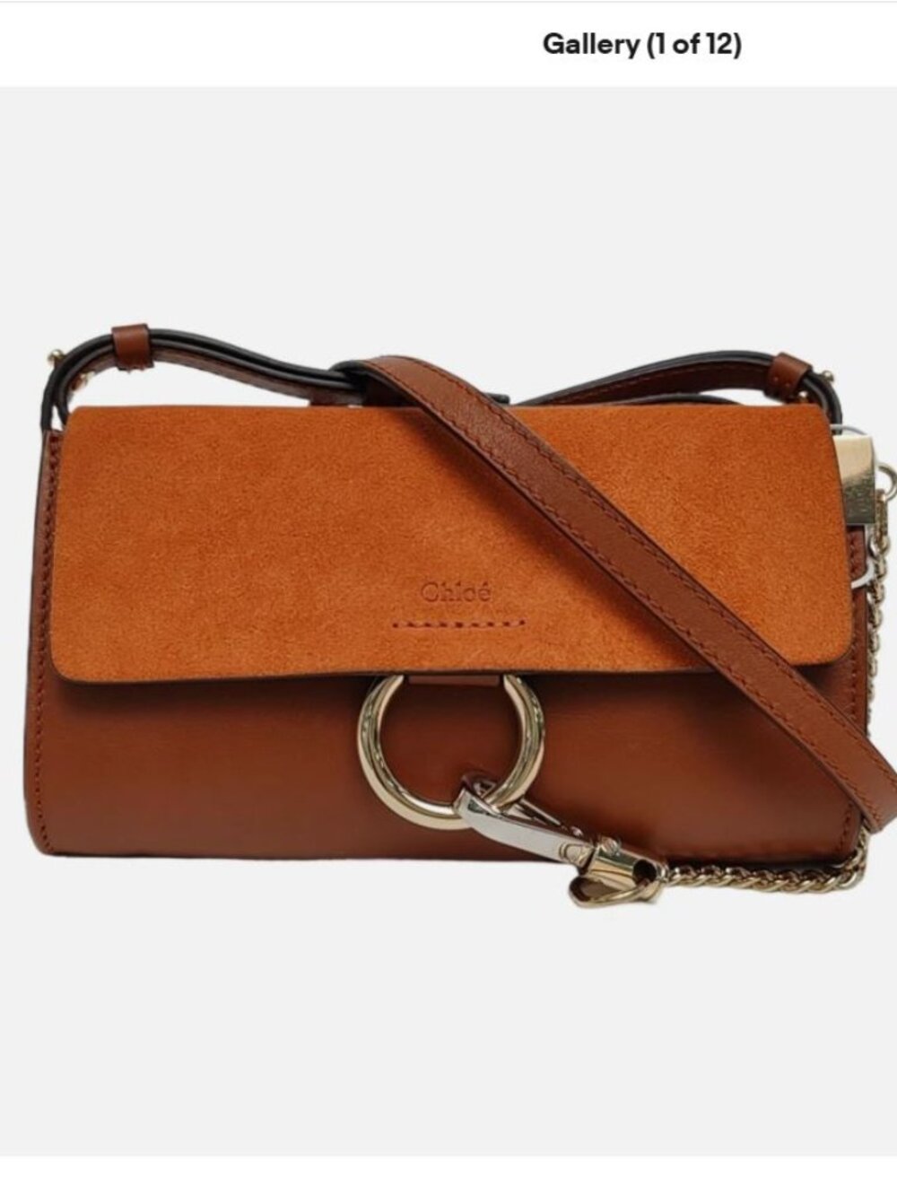Chloe Crossbody brown leather suede pouch FAYE Bag